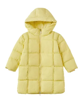 EnJoCho Kids Toddler Baby Girls Boys 3-8 Years Winter Warm Thick Solid Cotton Long Sleeve Padded Jacket Coat Clothes (Yellow#23, 6-7 Years)