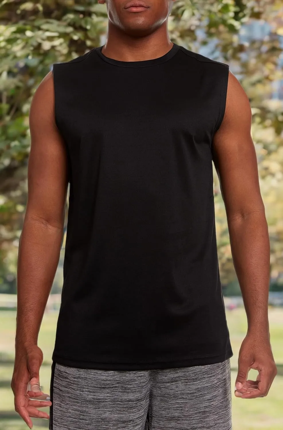 Essential Elements 5 Pack: Men's Active Quick-Dry Athletic Workout Training Gym Muscle Sleeveless Tank Top