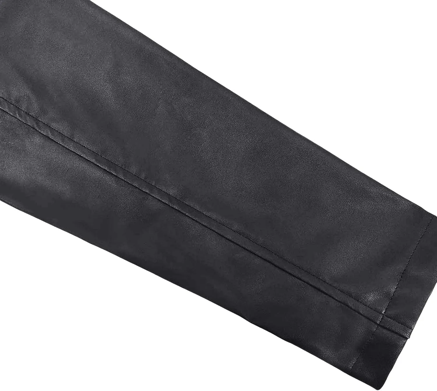 Faux Leather Jacket Women Zip Up Motorcycle Jacket Slim Leather Jacket Biker Jacket Plus Size Outerwear with Pockets