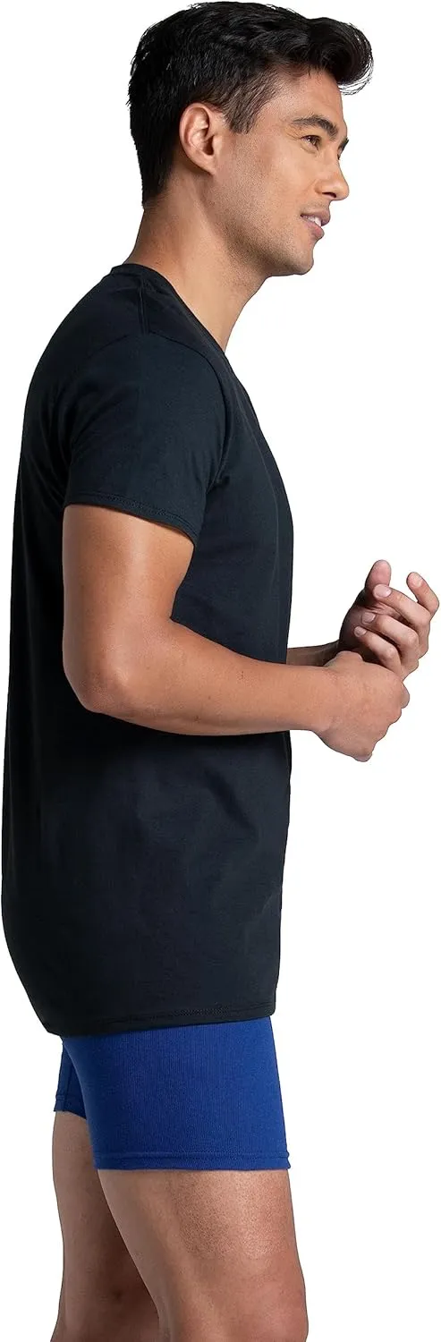 Fruit of the Loom Men's Crew Tee Undershirts, Moisture Wicking & Tag Free, Also Available in Big & Tall