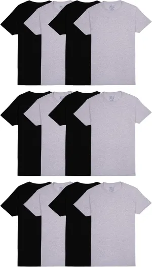 Fruit of the Loom Men's Crew Tee Undershirts, Moisture Wicking & Tag Free, Also Available in Big & Tall
