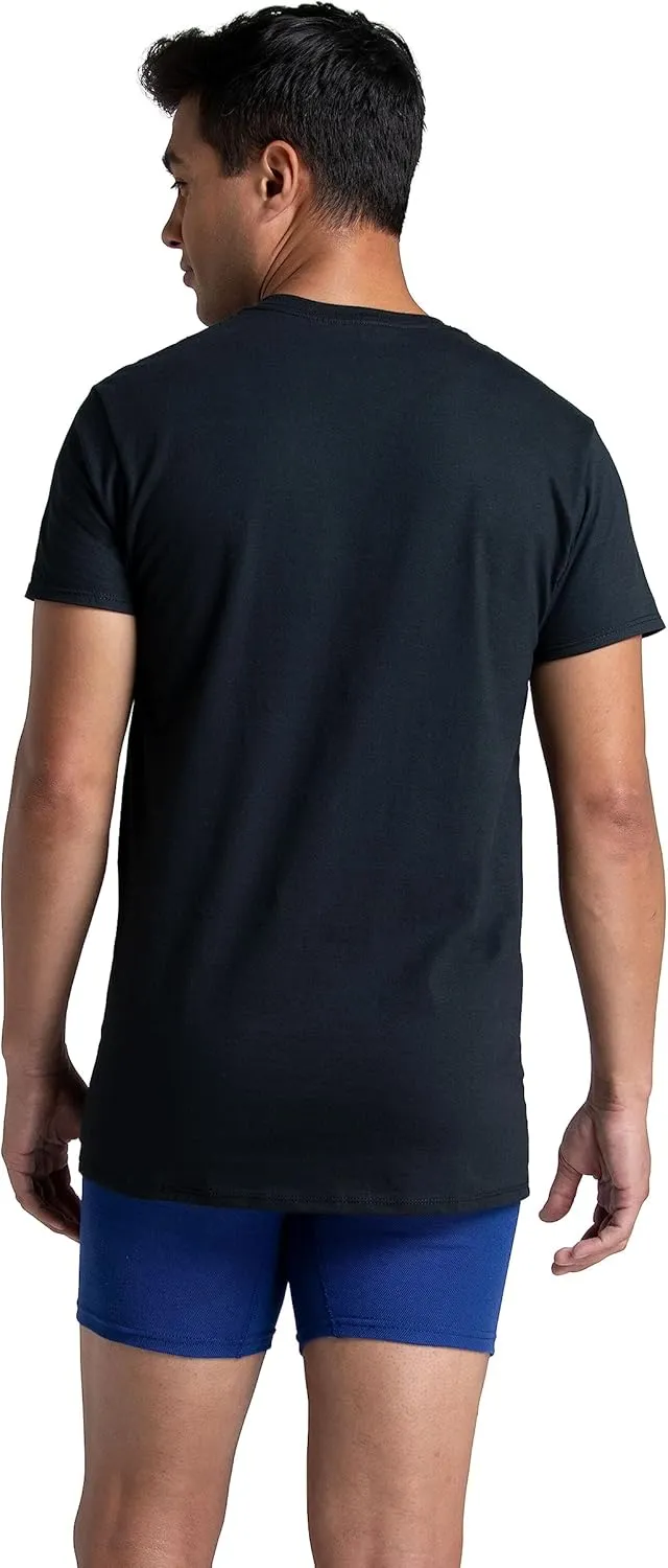 Fruit of the Loom Men's Crew Tee Undershirts, Moisture Wicking & Tag Free, Also Available in Big & Tall
