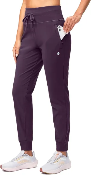 G Gradual Women's Fleece Lined Joggers High Waisted Water Resistant Thermal Winter Sweatpants Running Hiking Pockets