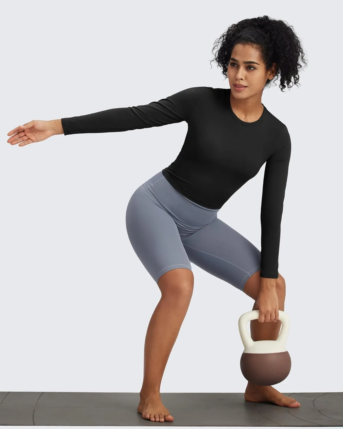 G4Free BareFeel Long Sleeve Workout Tops for Women Slim Athletic Gym Yoga Shirt Cropped Basic Tight Shirt