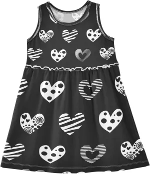 Girls Summer Dress Toddler Girls Sleeveless Dress Cotton Kids Casual Sundress Teens Party Dresses 2-8 Years