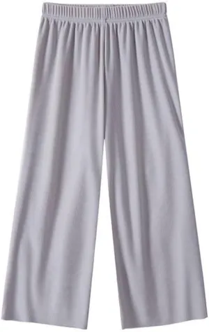 Girls Wide Leg Pants Flowy Stretchy Palazzo Pants Loose Lounge Thin Pants Straight Leg High Elastic Waist Trousers