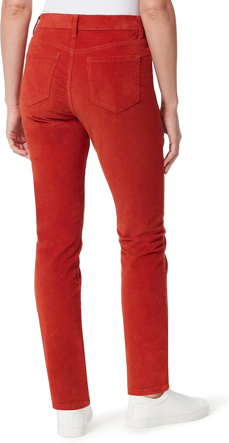 Gloria Vanderbilt Women's Amanda Corduroy Slim High Rise Pant
