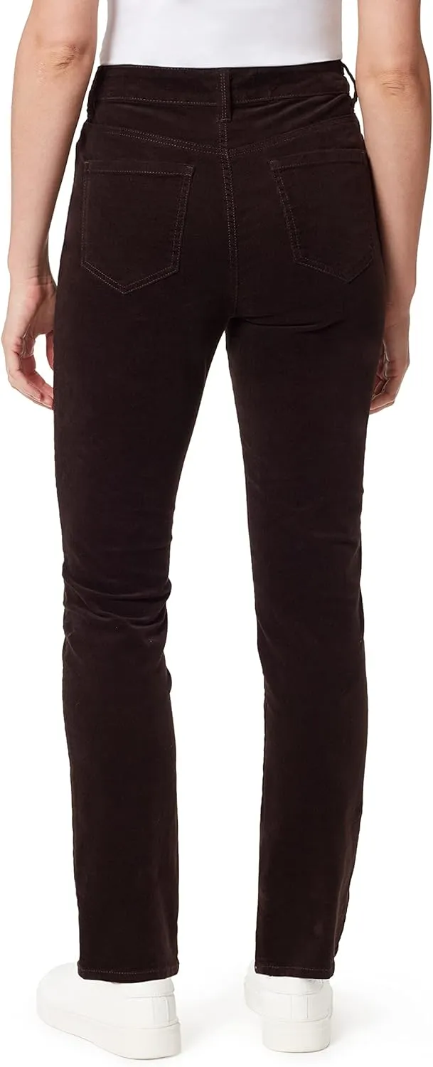 Gloria Vanderbilt Women's Amanda Corduroy Slim High Rise Pant