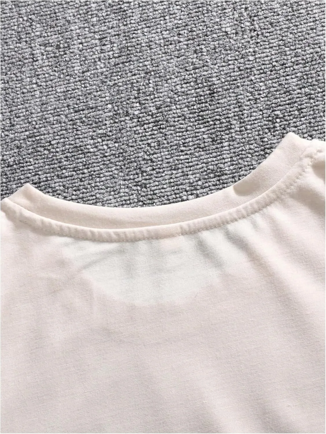 GORGLITTER Men's Oversized T Shirt Letter Graphic Short Sleeve Drop Shoulder Crewneck Tee Tops