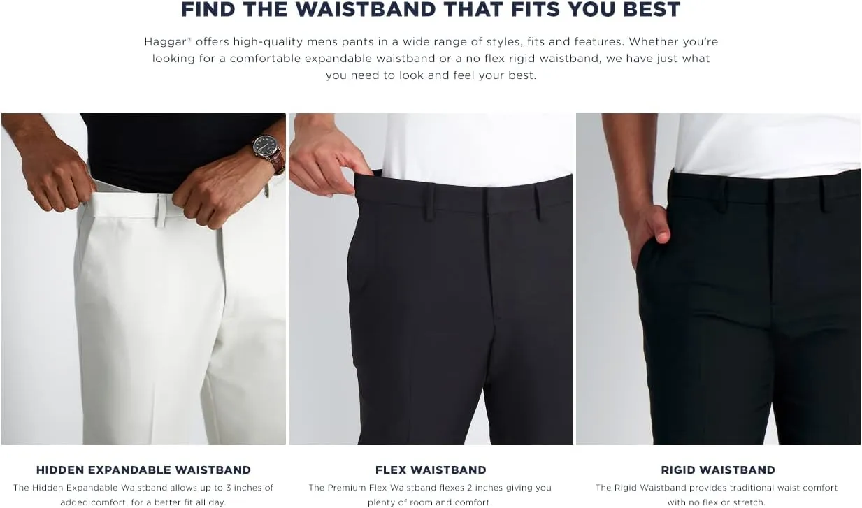 Haggar Men's Premium Comfort Classic Fit Pleat Front Dress Pant (Regular And Big & Tall Sizes)