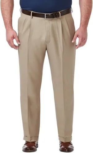 Haggar Men's Premium Comfort Classic Fit Pleat Front Dress Pant (Regular And Big & Tall Sizes)