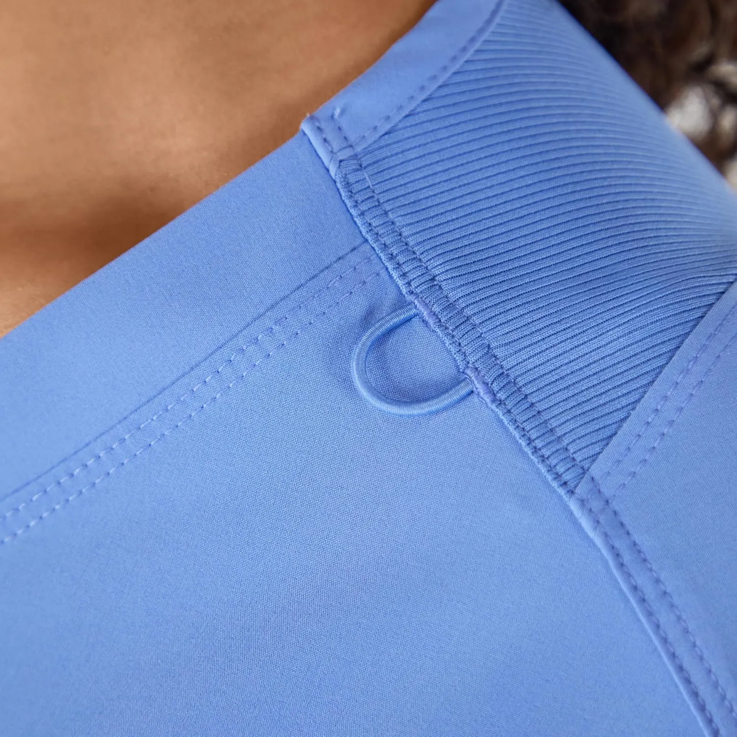 Hanes Women's Scrubs Healthcare Top, Moisture-Wicking Stretch Scrub Shirts, Ribbed Back Panel
