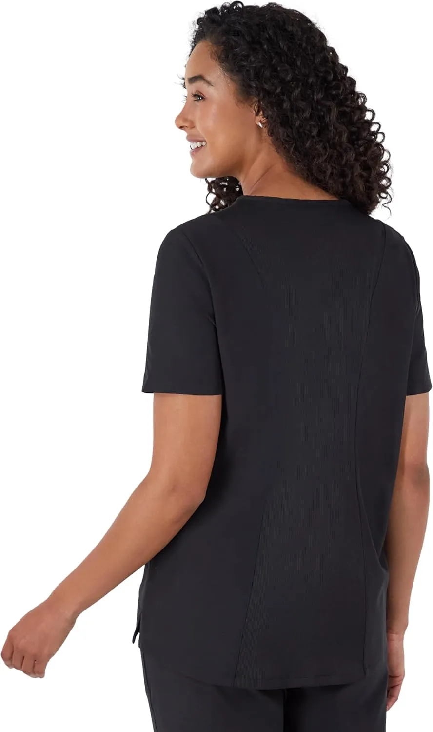 Hanes Women's Scrubs Healthcare Top, Moisture-Wicking Stretch Scrub Shirts, Ribbed Back Panel