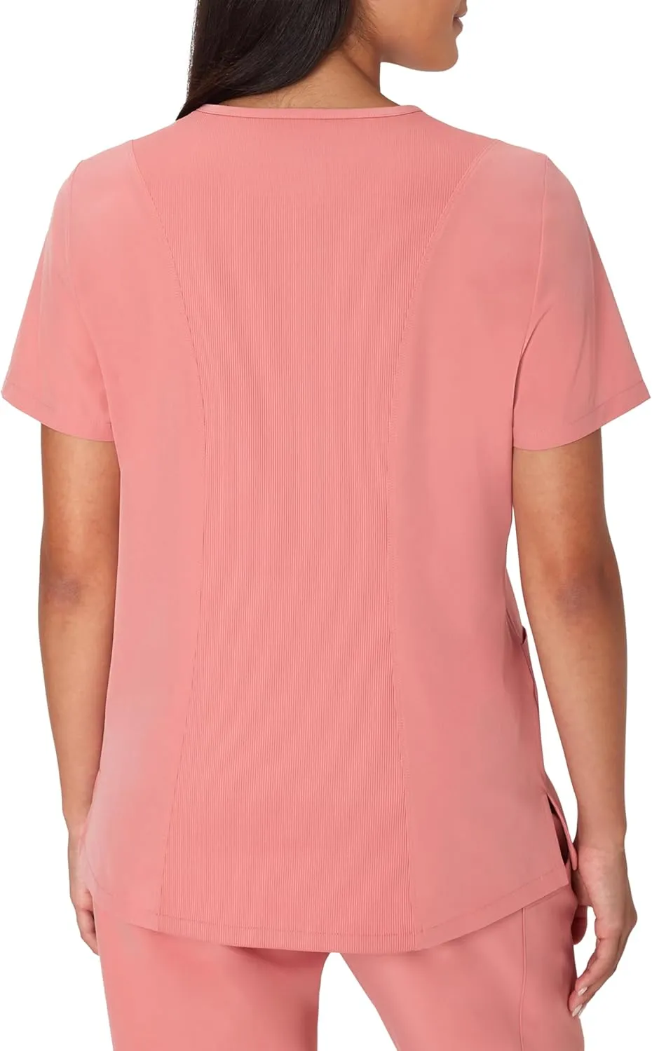 Hanes Women's Scrubs Healthcare Top, Moisture-Wicking Stretch Scrub Shirts, Ribbed Back Panel
