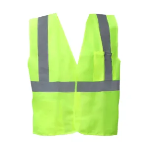 Hi-Viz Green Class 2 Reflective Vests (Velcro Closure)