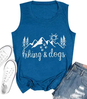Hiking Mountain Shirts Women Funny Adventure Graphic Tank Top Summer Outdoor Camping Sleeveless Tee