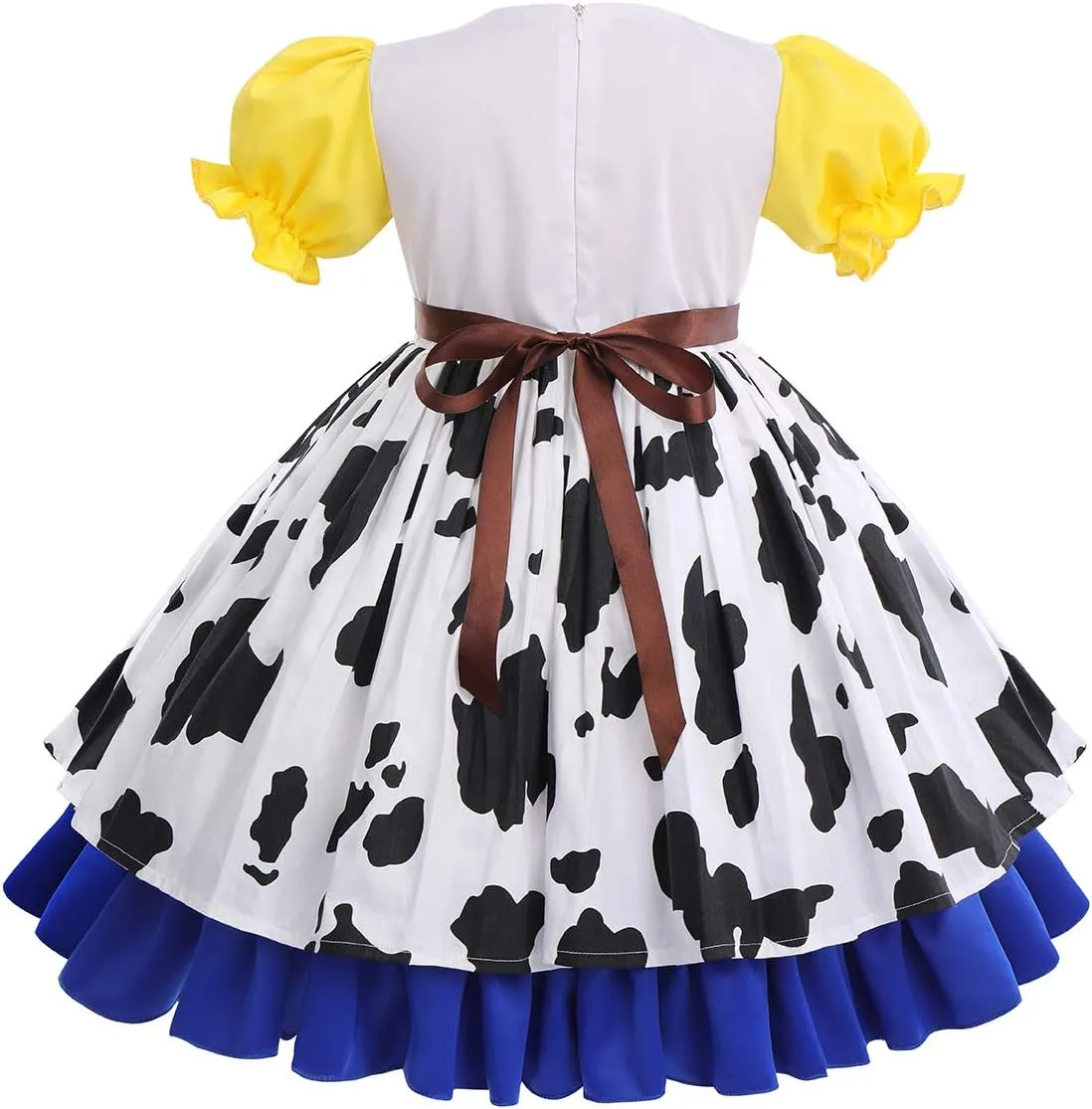 IBTOM CASTLE Farm Cow Birthday Cowgirl Halloween Princess Costume Baby Girls Cosplay Fancy Dress Up Clothes Photoshoot Set