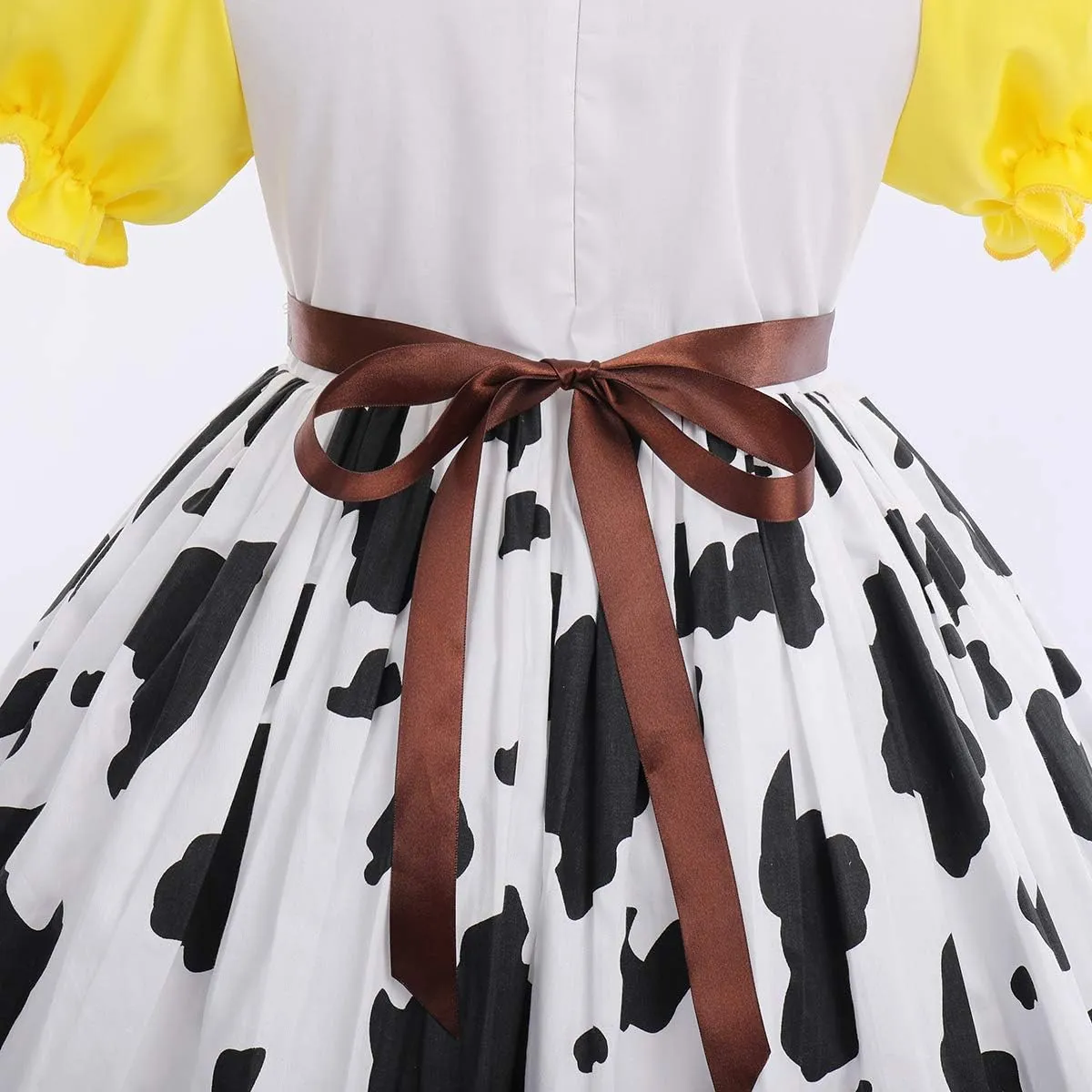 IBTOM CASTLE Farm Cow Birthday Cowgirl Halloween Princess Costume Baby Girls Cosplay Fancy Dress Up Clothes Photoshoot Set