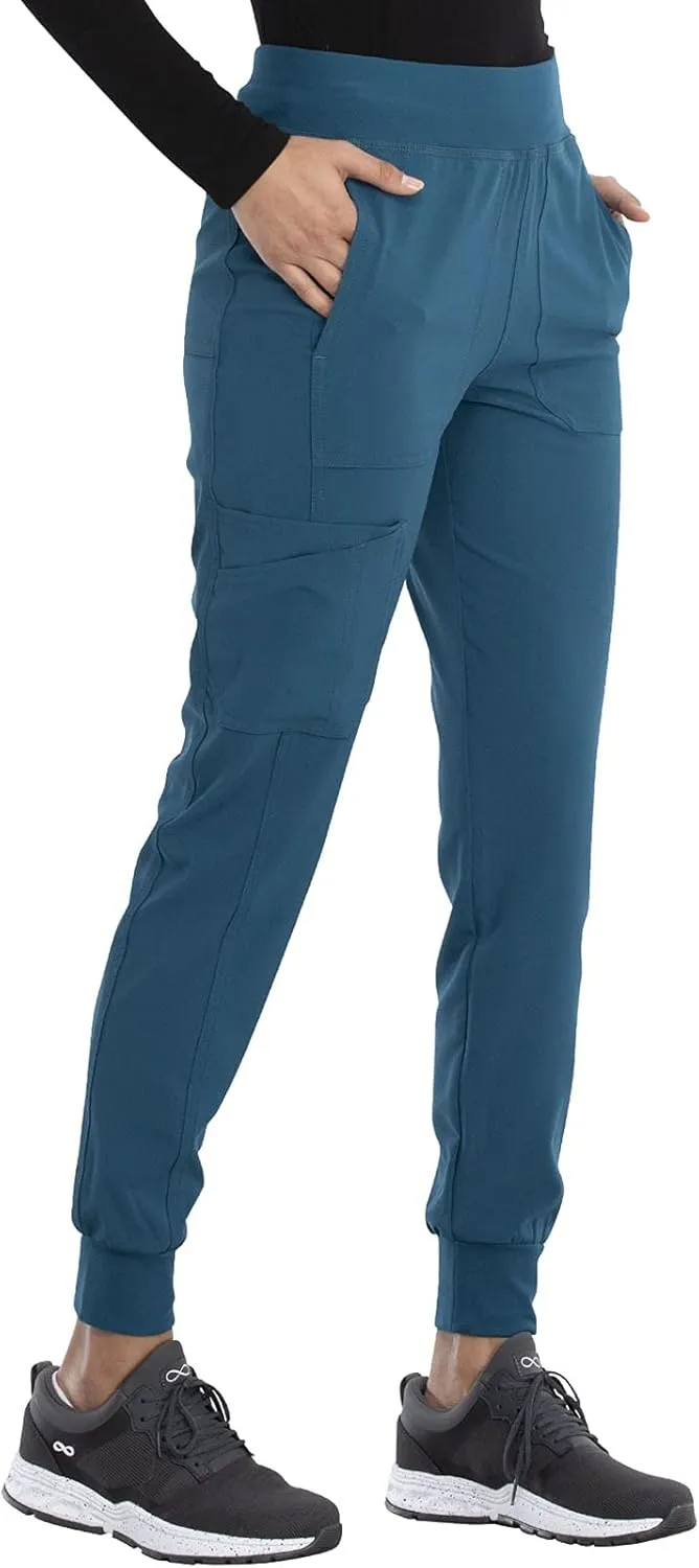 Iflex Jogger Scrubs for Women, Yoga-Inspired Knit Waistband Scrub Pants CK011