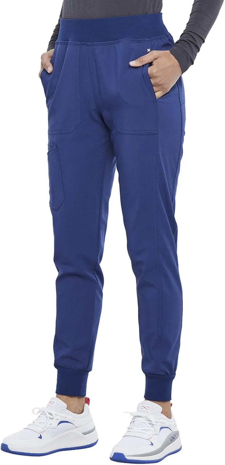 Iflex Jogger Scrubs for Women, Yoga-Inspired Knit Waistband Scrub Pants CK011