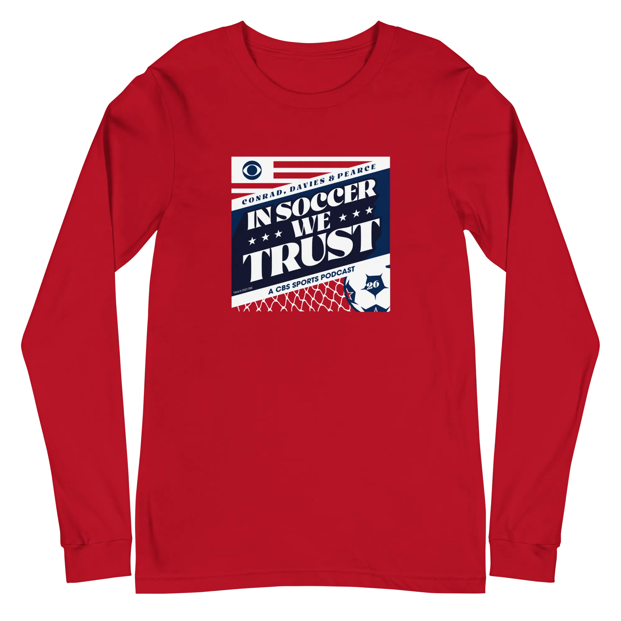 In Soccer We Trust Podcast Key Art Adult Long Sleeve T-Shirt