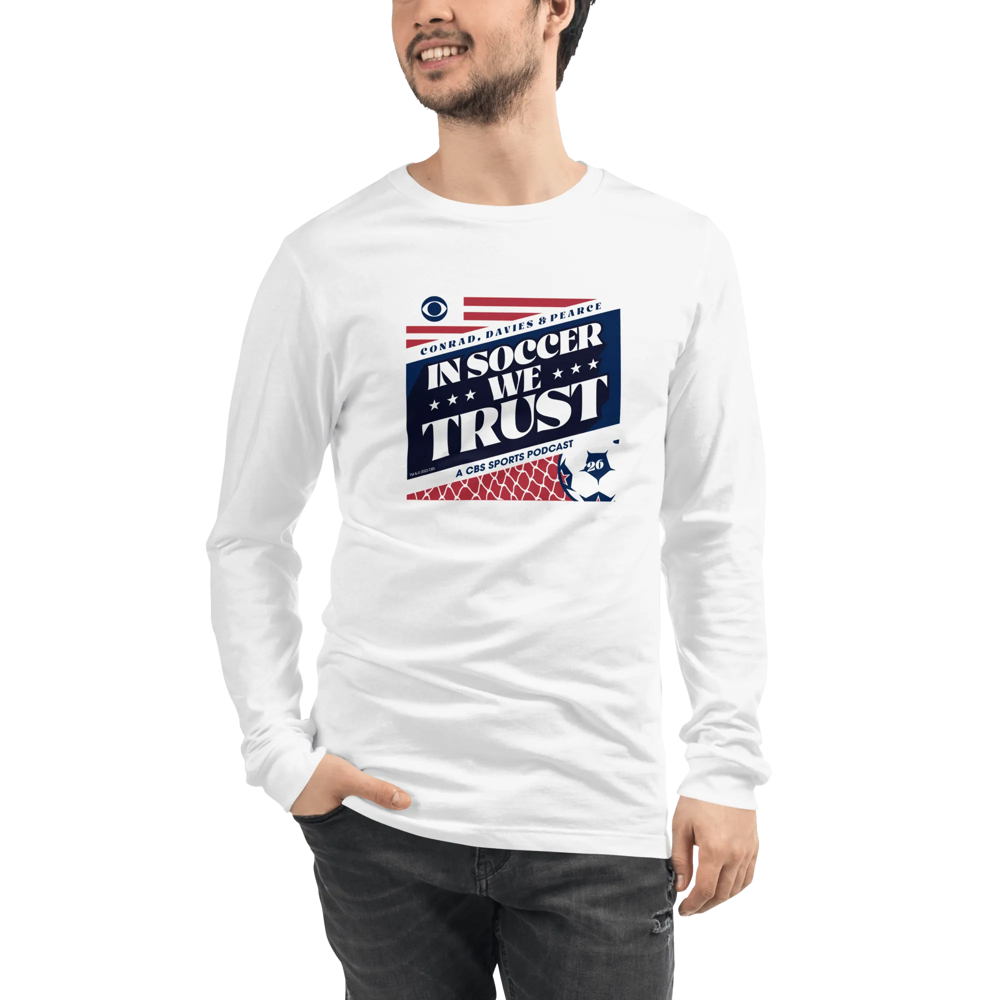 In Soccer We Trust Podcast Key Art Adult Long Sleeve T-Shirt