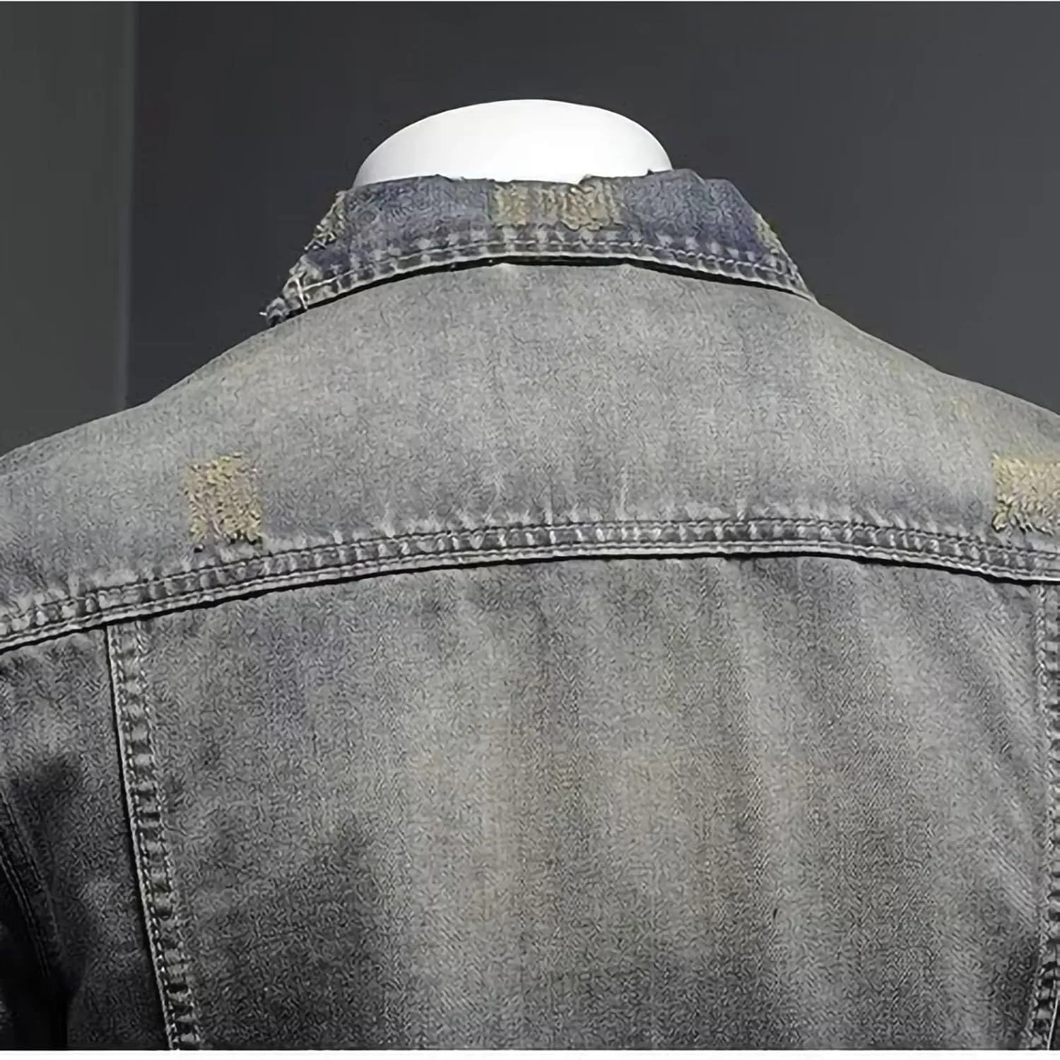 Jean Jacket for Men Slim Fit Vintage Washed Denim Jacket Coat Long Sleeve Teen Boys Hip Hop Rock Motorcycle Jackets