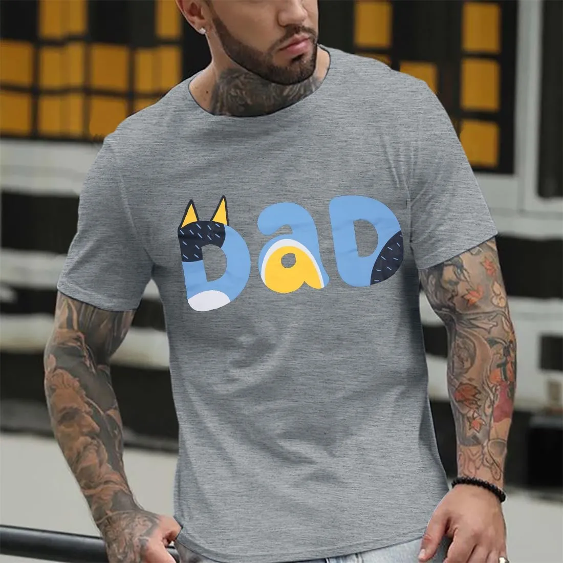 JINTING Dog Mom Shirt Mom and Dad Shirts Couple Outfit T-Shirt Casual Letter Graphic Top Tees