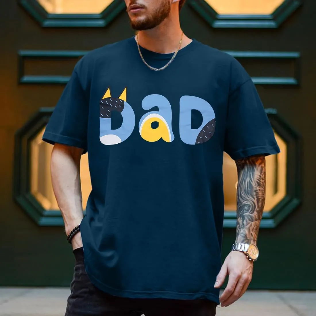 JINTING Dog Mom Shirt Mom and Dad Shirts Couple Outfit T-Shirt Casual Letter Graphic Top Tees