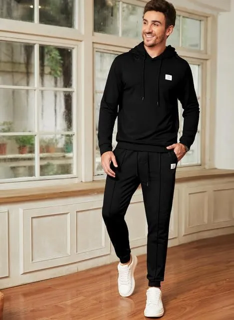 JMIERR Men's 2 Piece Outfits Hoodie Sweatshirt Tracksuit & Joggers Sweatpants Sweatsuit Set