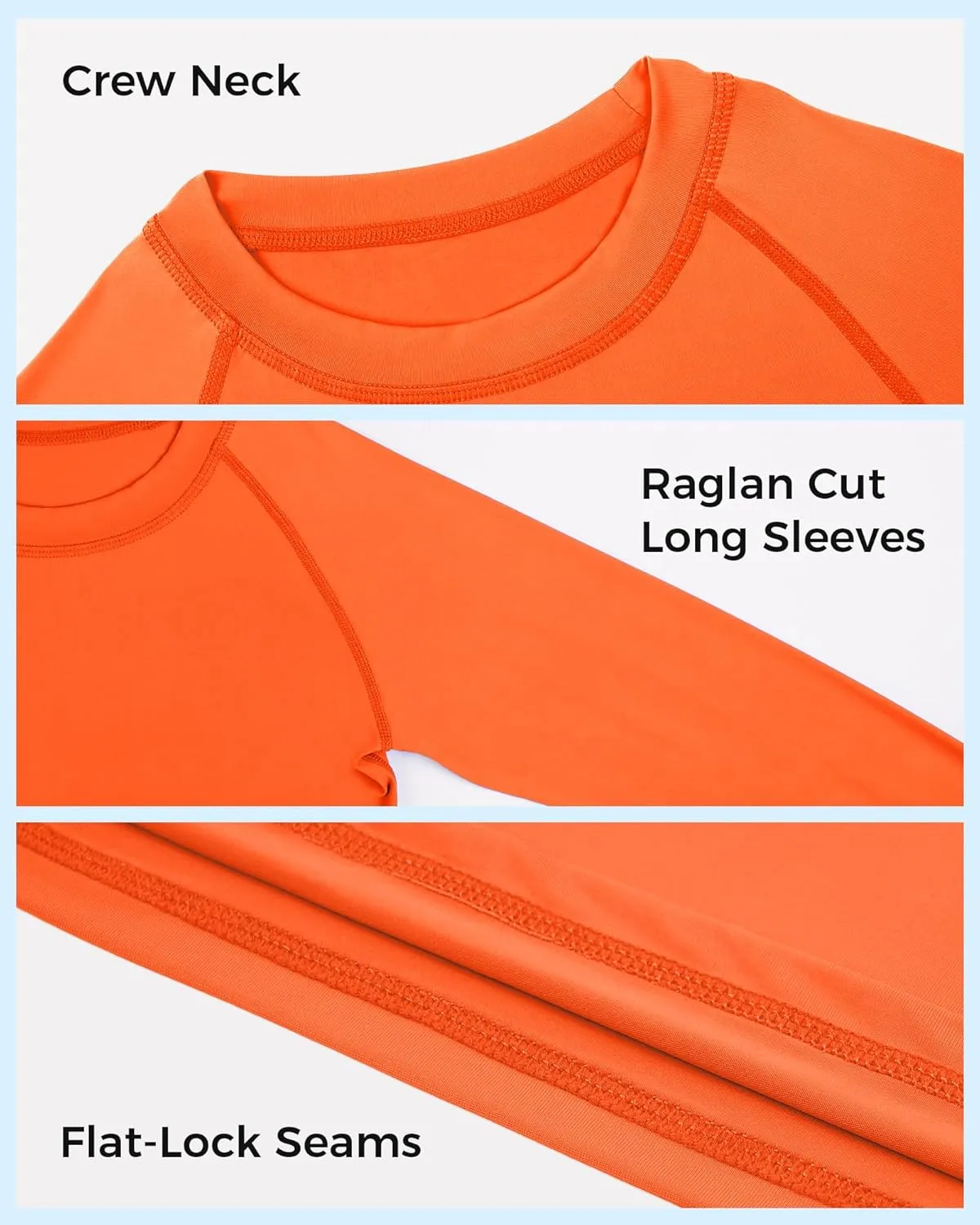 JOCMIC Boys Rash Guard Long Sleeve Swim Shirt UPF 50  Sun Protection Quick Dry Swimming Shirt for Kids