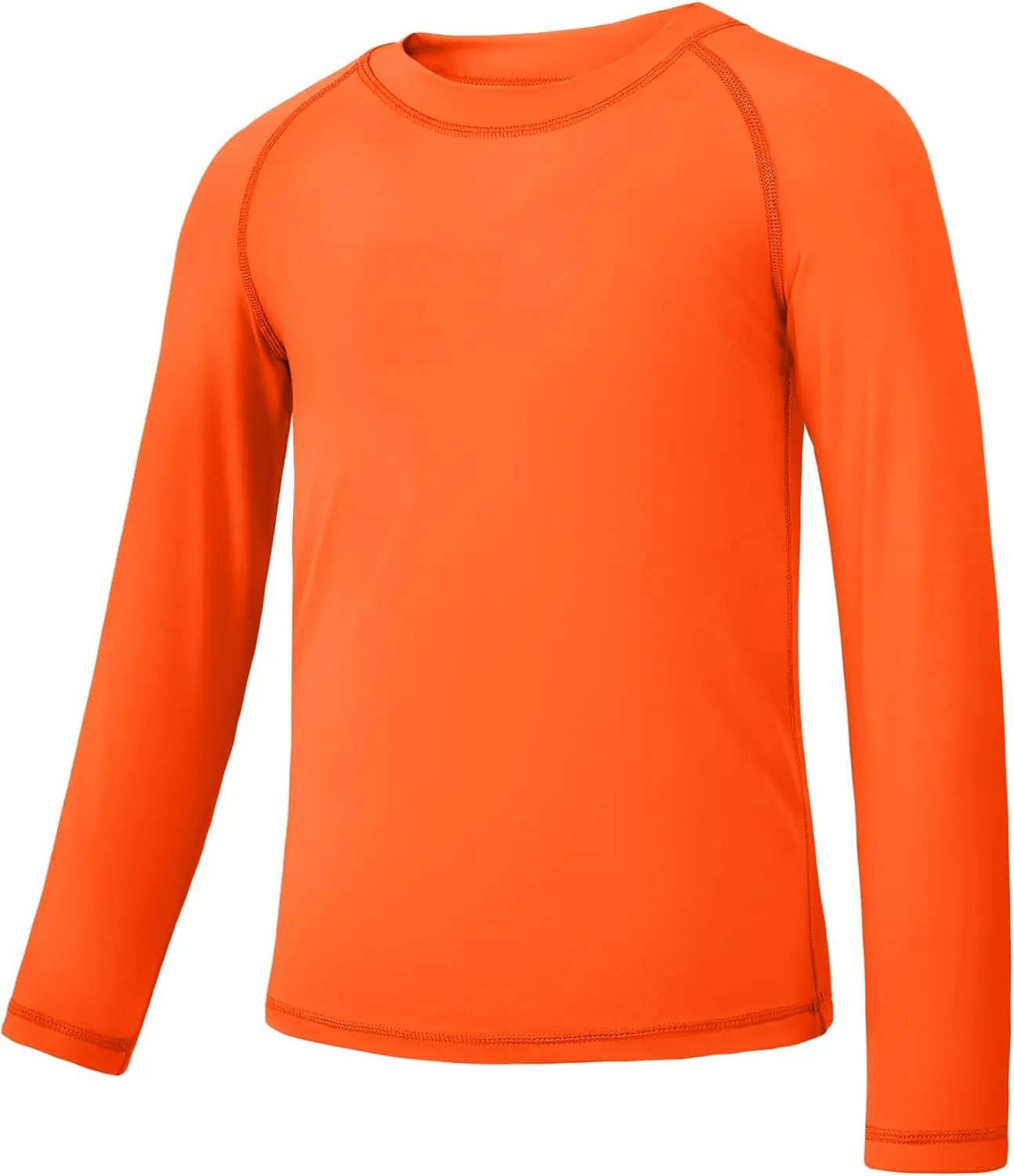 JOCMIC Boys Rash Guard Long Sleeve Swim Shirt UPF 50  Sun Protection Quick Dry Swimming Shirt for Kids