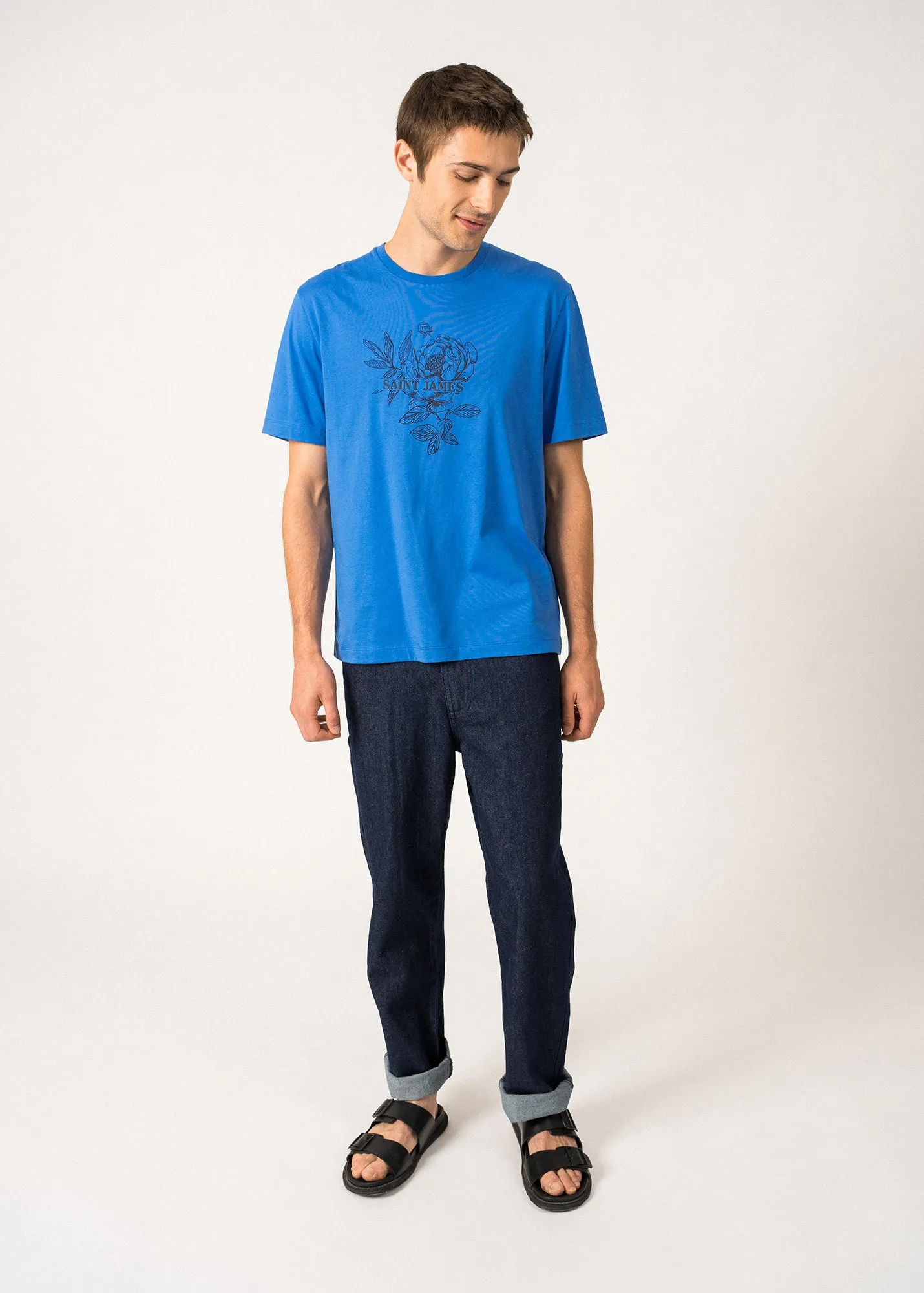 John Patterned T-Shirt  cotton (MER/MARINE)