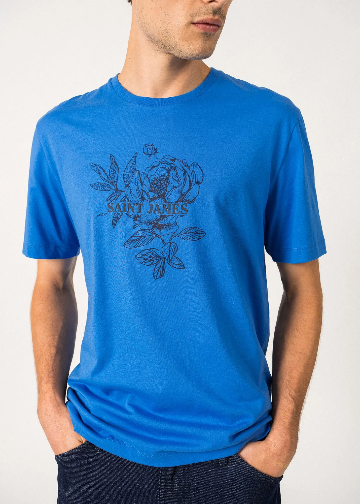 John Patterned T-Shirt  cotton (MER/MARINE)
