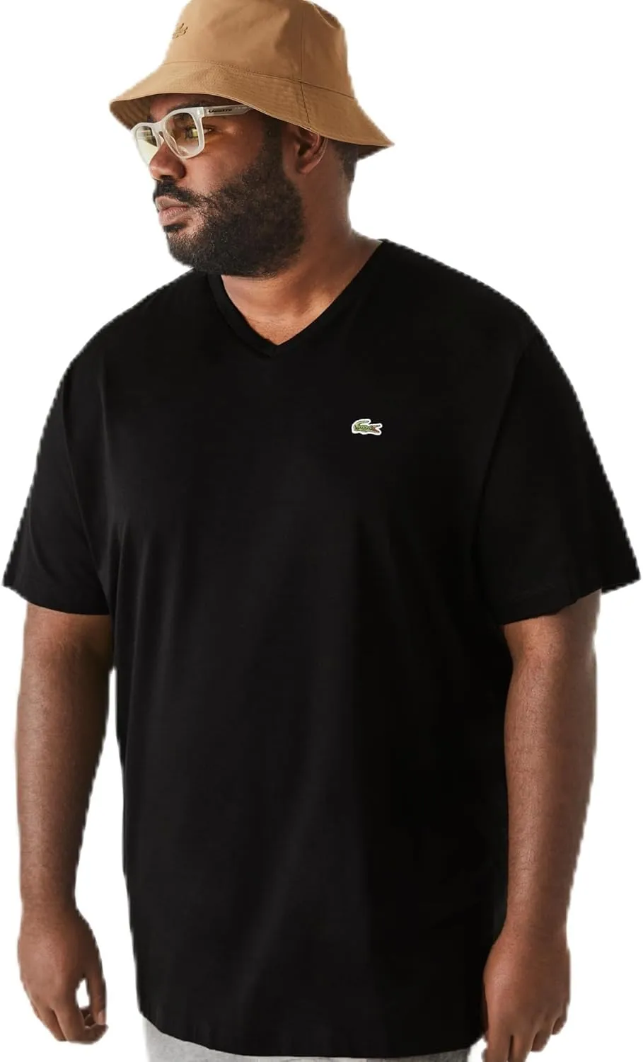 Lacoste Men's Big Fit V-Neck Pima T-Shirt