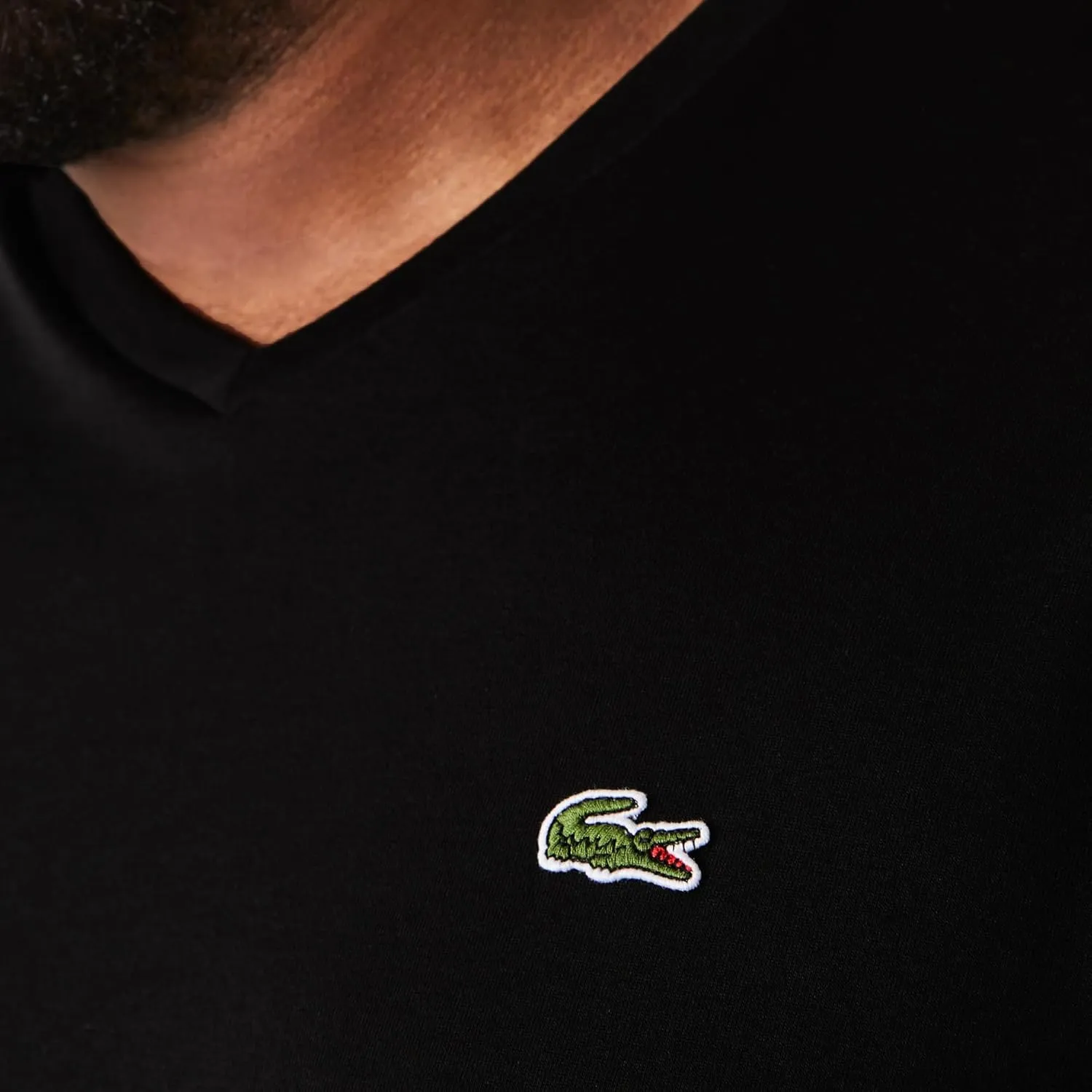 Lacoste Men's Big Fit V-Neck Pima T-Shirt