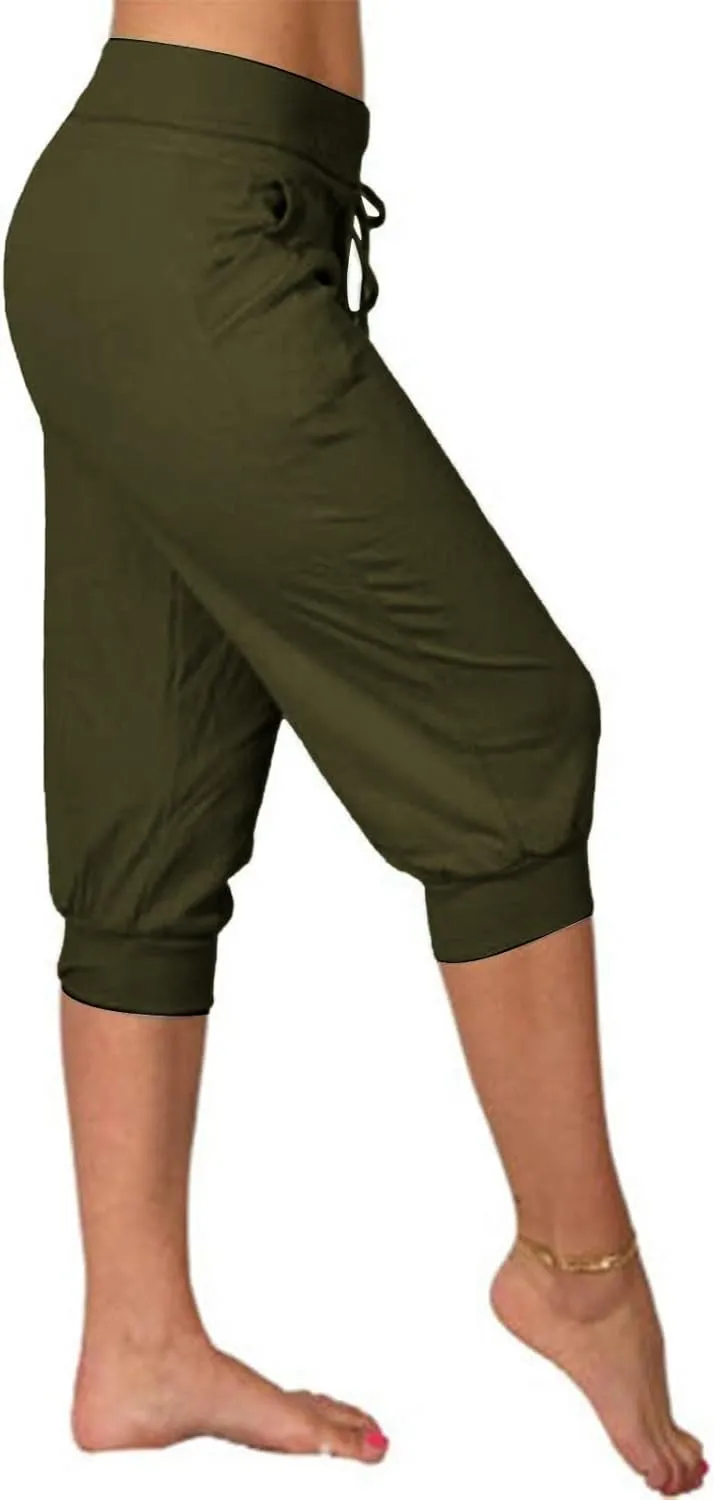 LCMTWX Capri Leggings for Women Elastic Pants for Women Fashion Casual Fashion Shorts Trousers Solid Ppants Yoga Workout