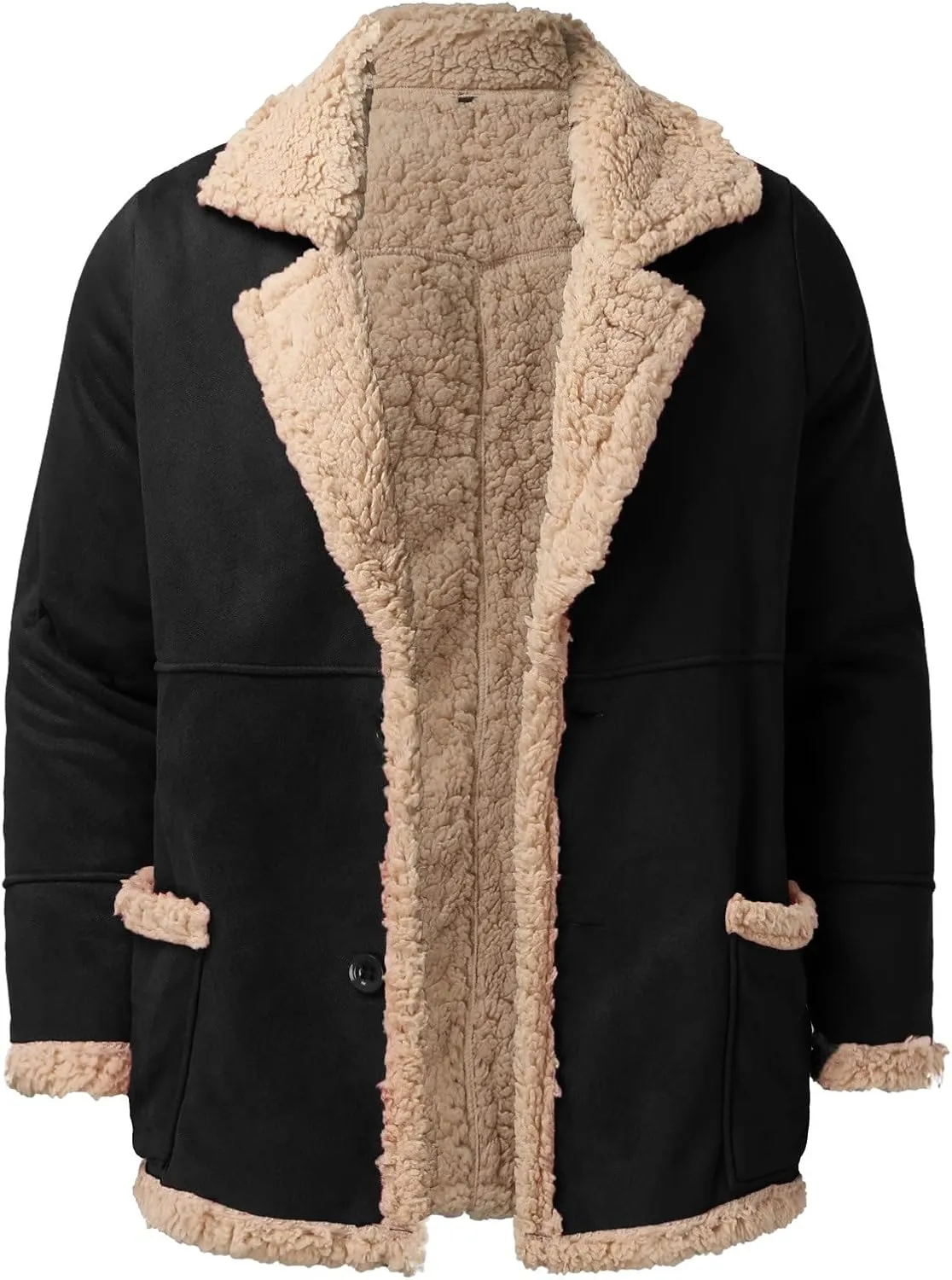 LCMTWX Men's Thicken Warm Winter Coat Coats Leisure Plus Size Hat Zip Pocket Cotton-Padded Warm Soft Winter Jackets for