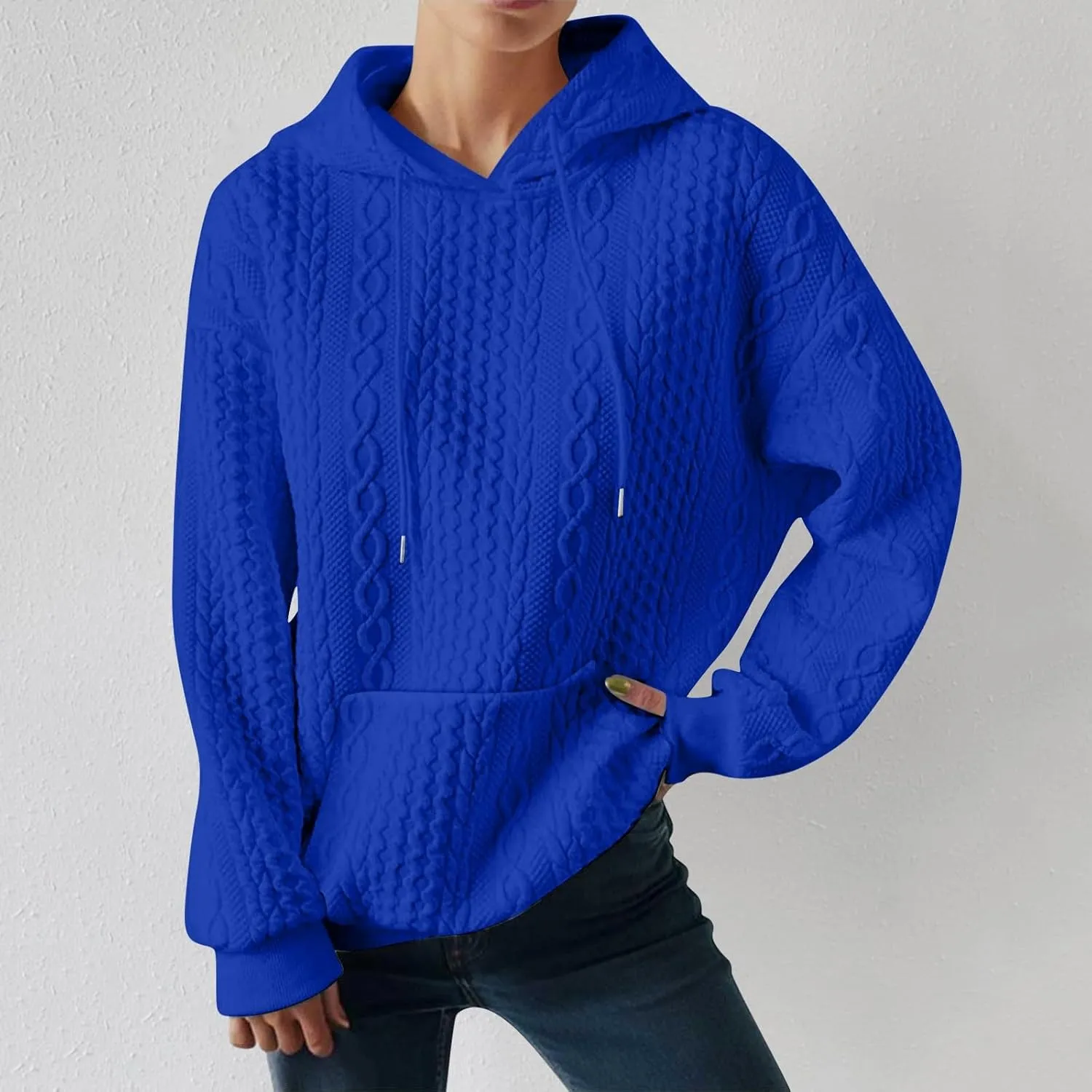 LCMTWX Winter Coats for Women Women's New Solid Hooded Thickened Jacquard Long Sleeve Color Block Patchwork Cardigan Winter