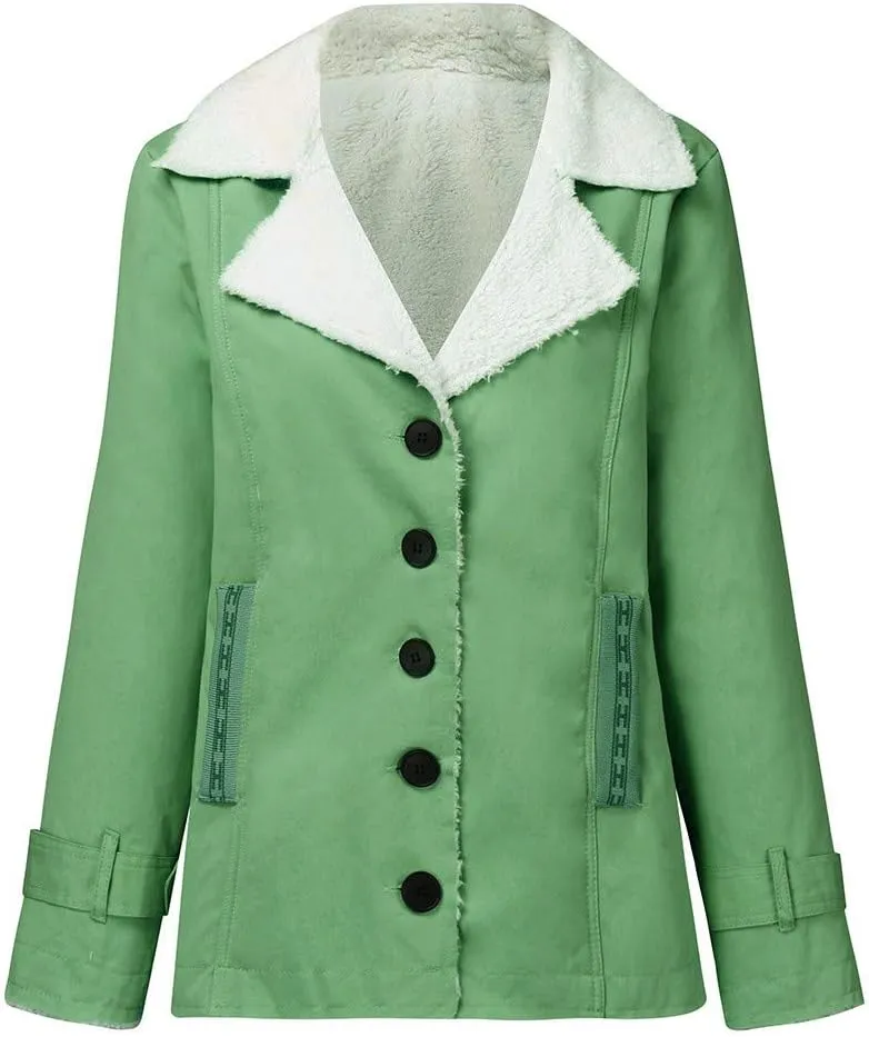 LCMTWX Women's Coats Basic Long Jacket Coat Single Breasted Long Sleeve Plus Size Outwear Coat Jacket with Coat for Women