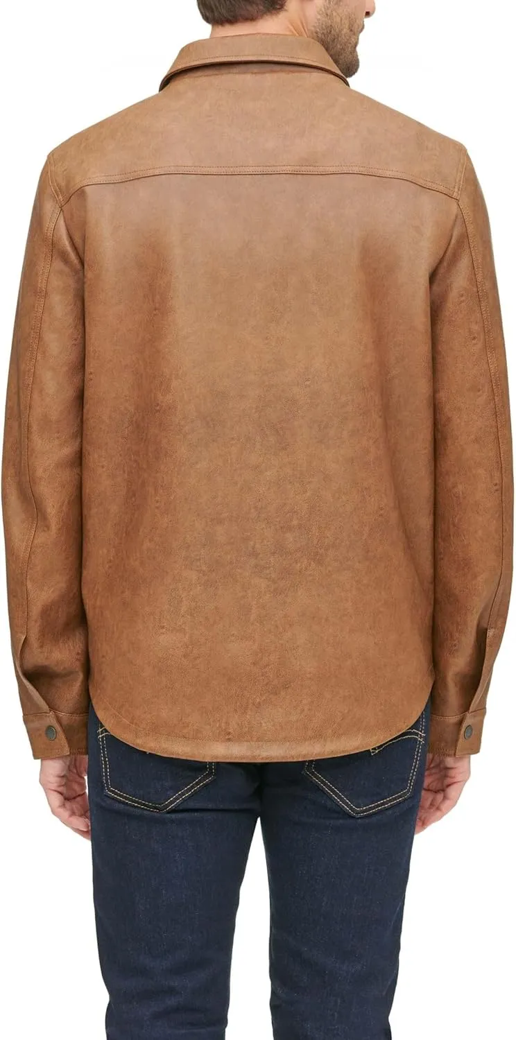 Levi's Men's Faux Leather Shirt Jacket