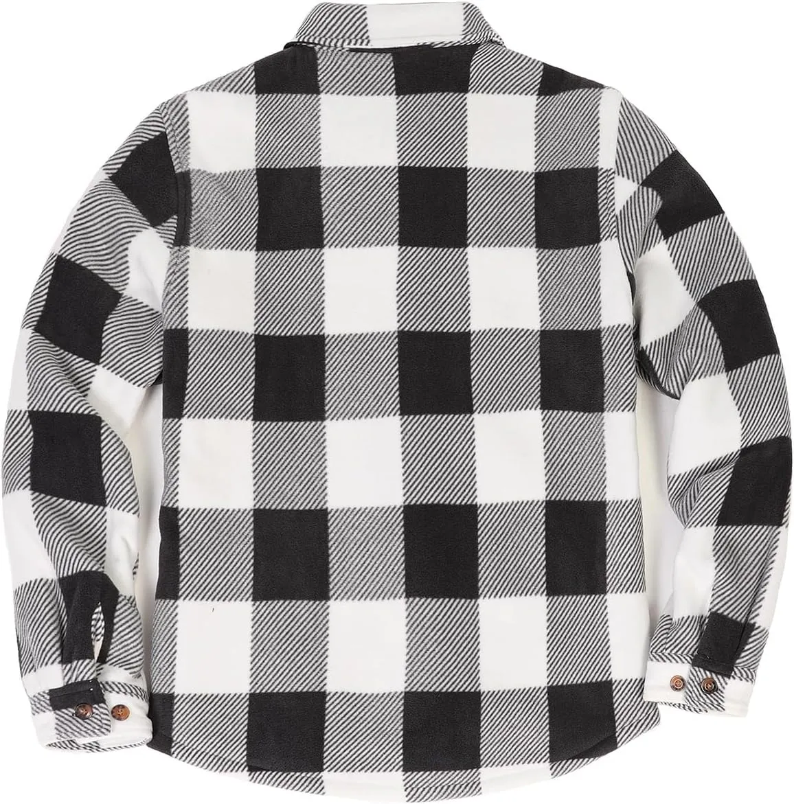 Lisskolo Men's Warm Sherpa Flannel Shirt Jacket Heavy Fleece Lined Plaid Button Up Jackets