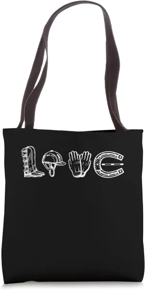 Love Equestrian Equestrian Saddle Horse Tote Bag