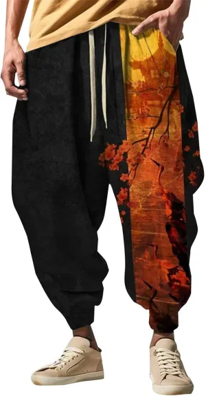 Men Hippih Harem Pants Fashion Street Feel Casual Sweatpants Mens Athletic Pants Hammer Pants Men's Yoga
