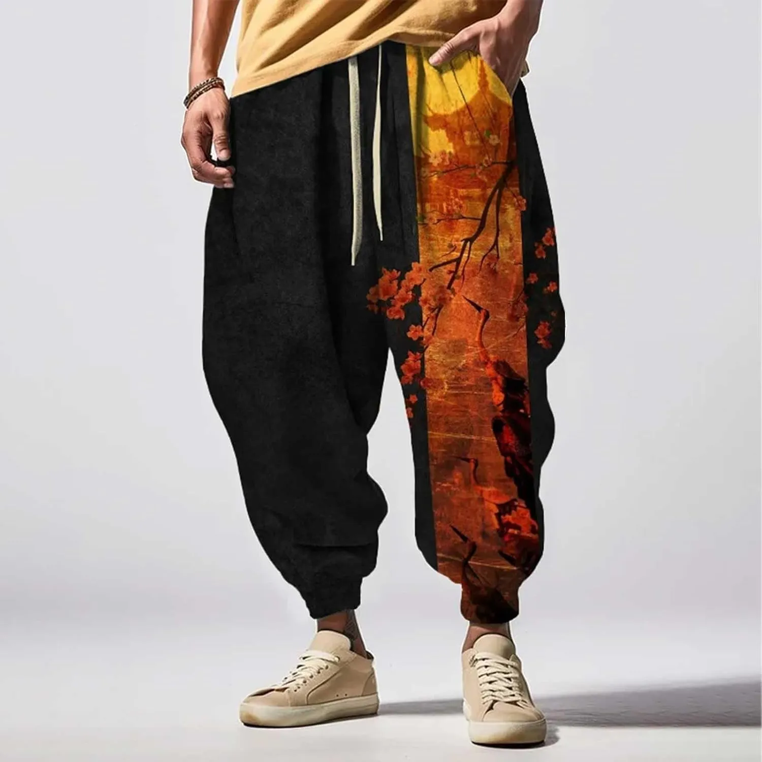 Men Hippih Harem Pants Fashion Street Feel Casual Sweatpants Mens Athletic Pants Hammer Pants Men's Yoga