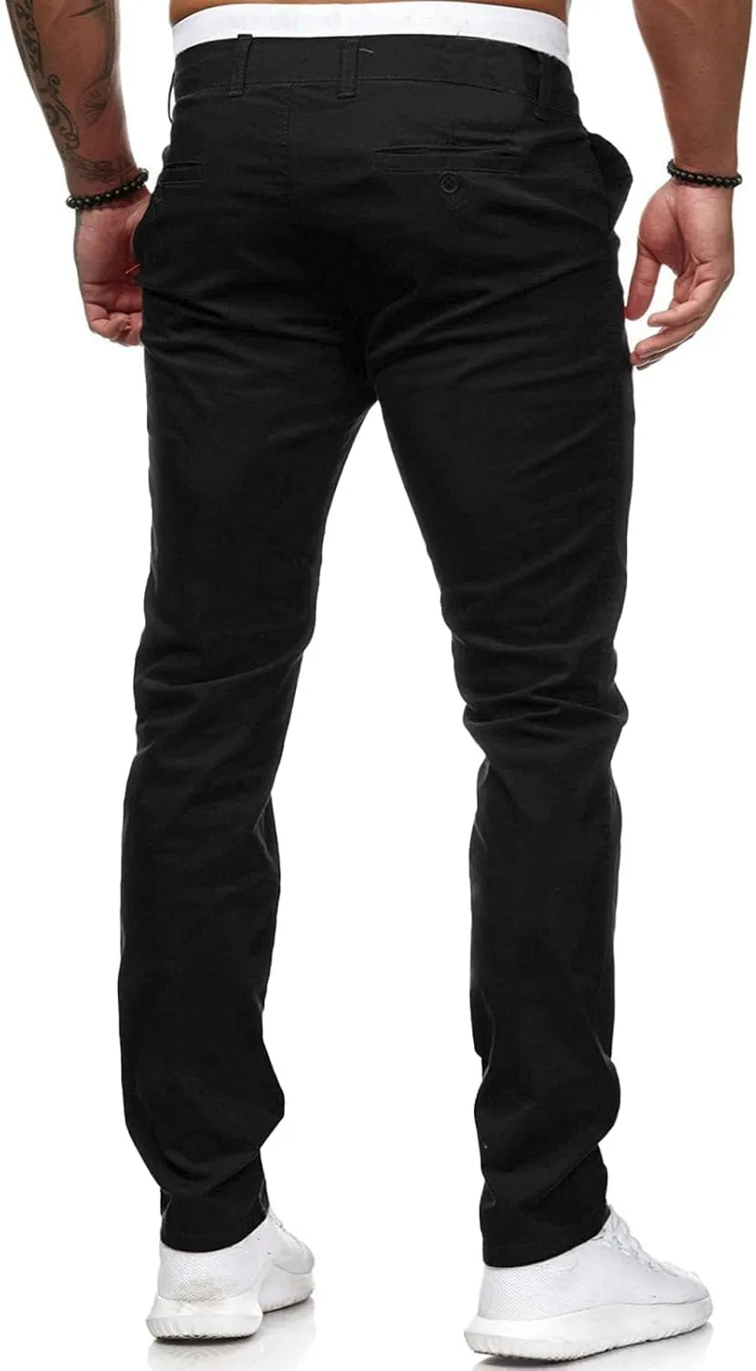 Men Joggers Men's Loose Straight Cotton Spring and Fall Casual Pants Men's Breathable Pants Athletic Pants Mens