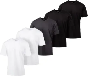 Mens Active T-Shirt - Quick-Dry Athletic Workout Training Stretch V-Neck Short Sleeve Top 5 Pack
