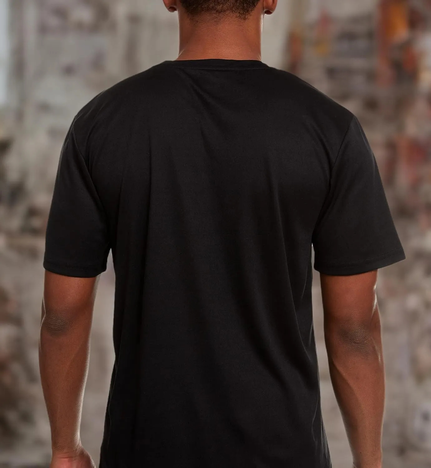 Mens Active T-Shirt - Quick-Dry Athletic Workout Training Stretch V-Neck Short Sleeve Top 5 Pack