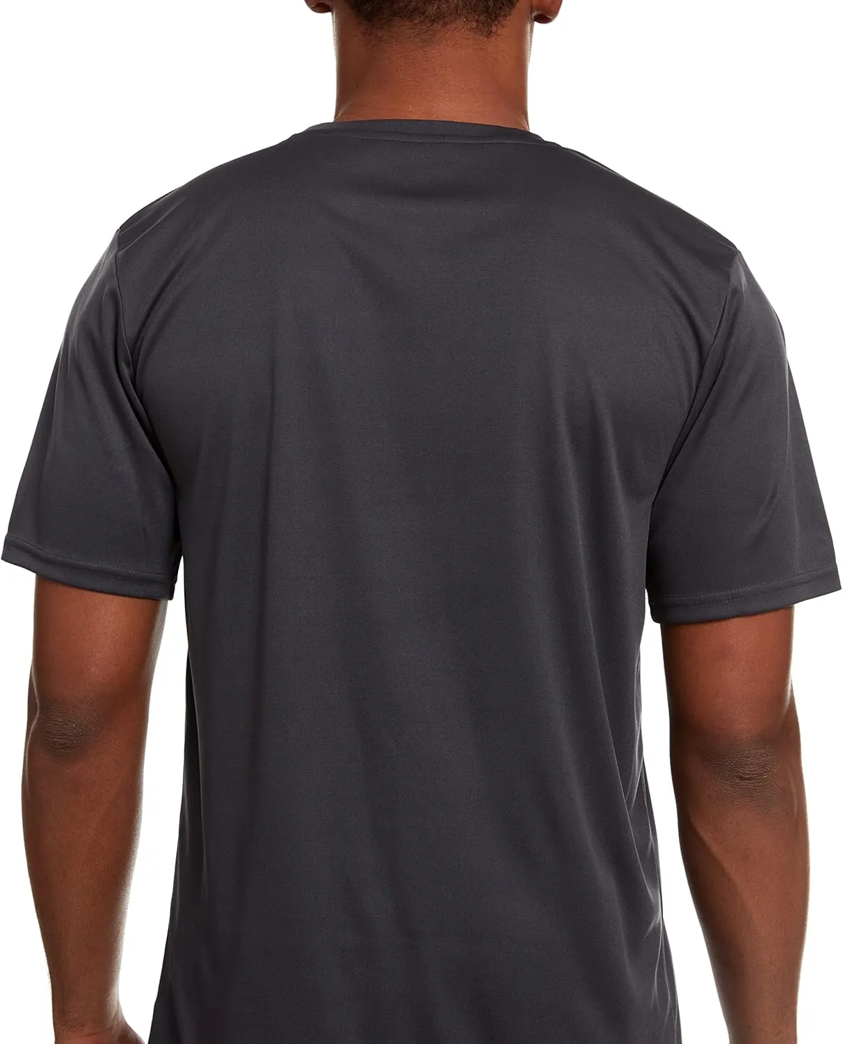 Mens Active T-Shirt - Quick-Dry Athletic Workout Training Stretch V-Neck Short Sleeve Top 5 Pack