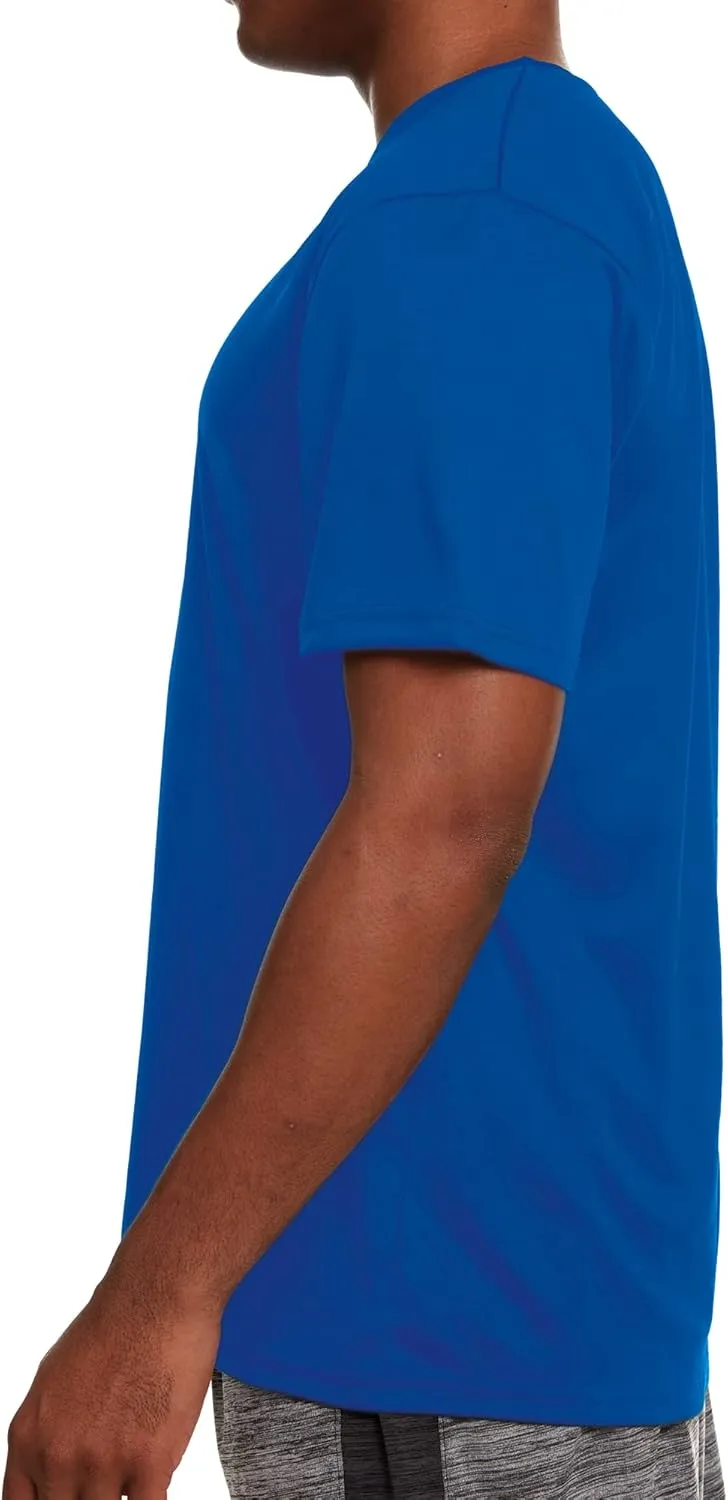 Mens Active T-Shirt - Quick-Dry Athletic Workout Training Stretch V-Neck Short Sleeve Top 5 Pack